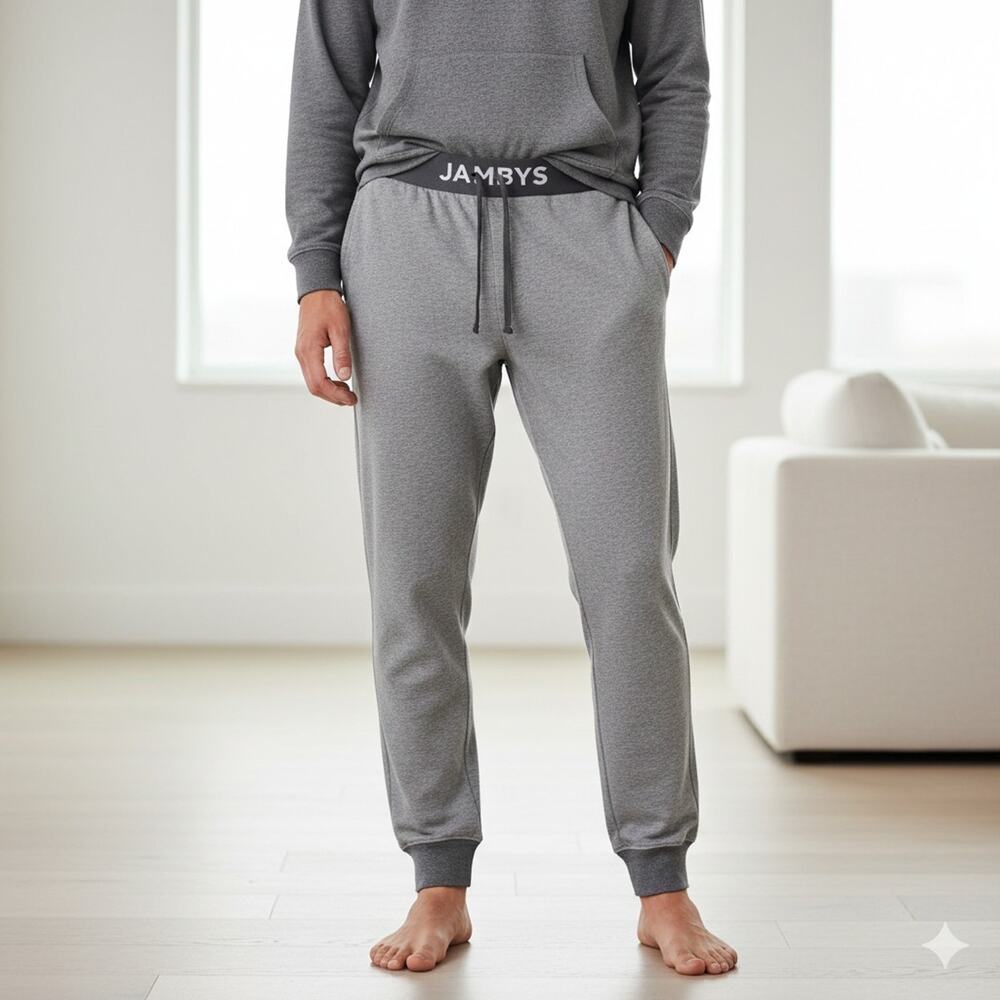 Jambys JamPants Unisex XL Heather Grey Lounge Pants Joggers Recycled Blend